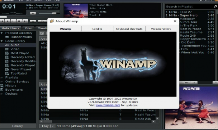 Winamp 5.9正式发布 改善Windows 11兼容性对应Hi-Res模式