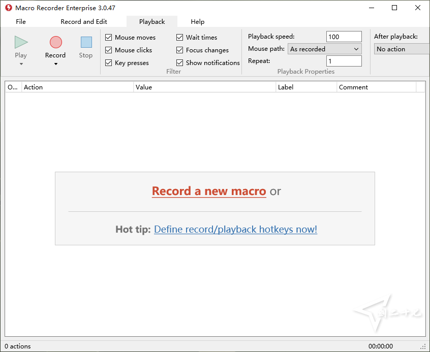 Macro Recorder Enterprise3.0.47 键盘鼠标操作动作录制工具