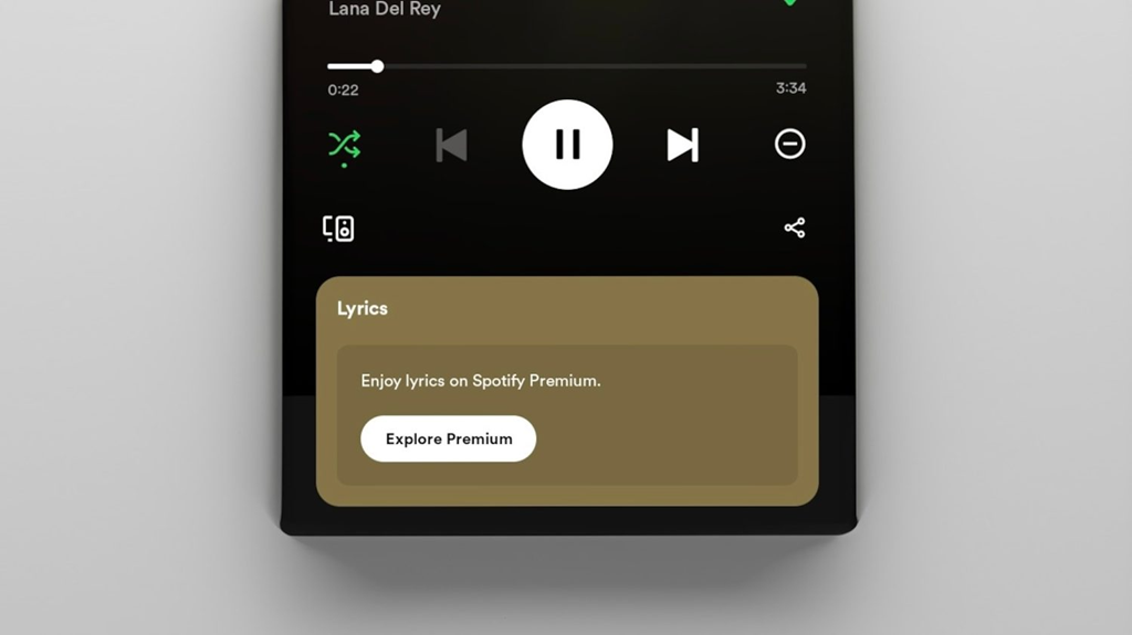 Spotify计划将显示歌词变成付费功能 需开通Premium后才能显示歌词 