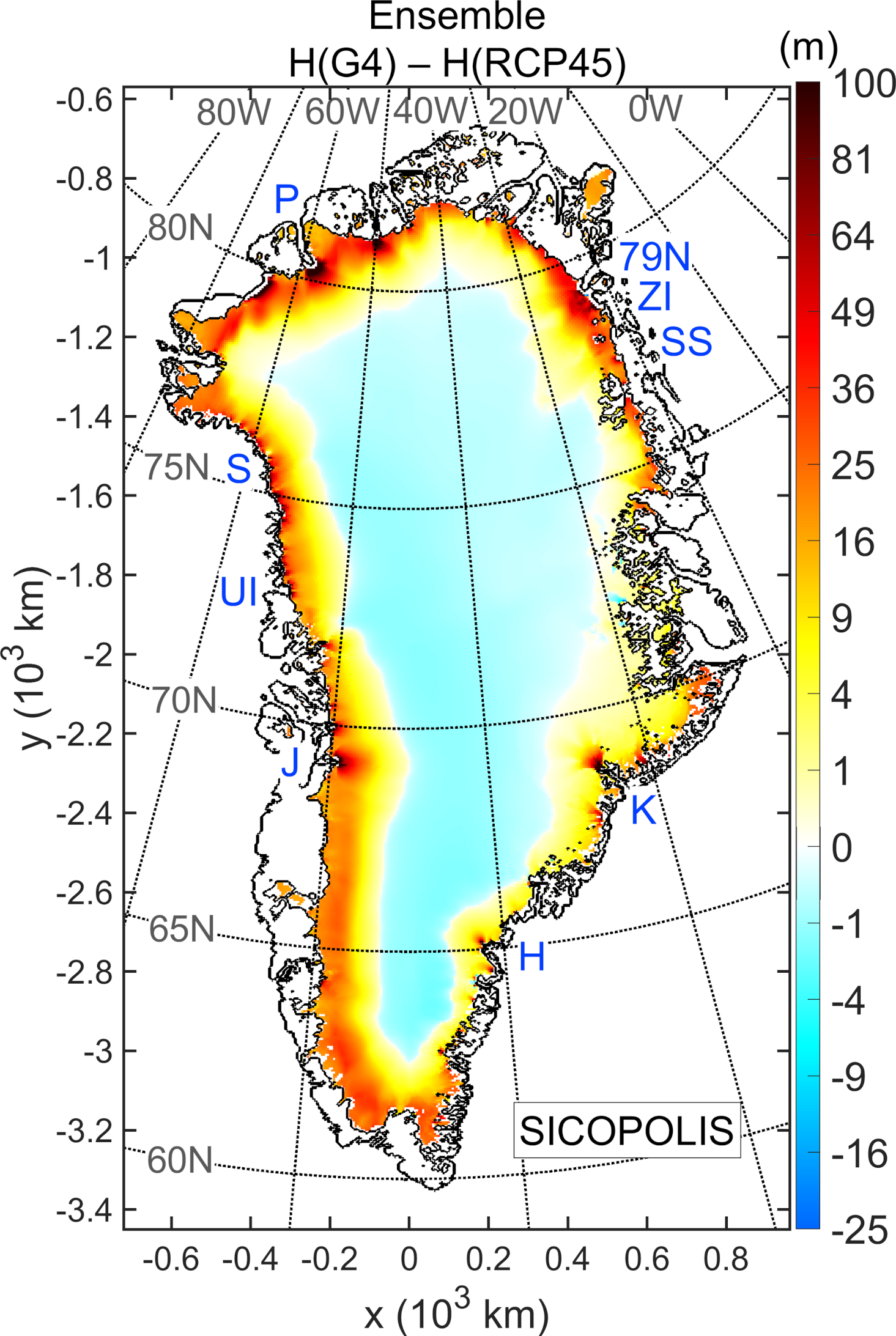 Results-of-SICOPOLIS-Simulations-Comparing-the-Change-of-the-Greenland-Ice-Sheet-Between-GeoMIP-G4-and-RCP4.5.png